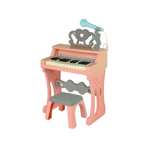 Organy Elektryczne Pianinko Organy Różowe z Krzesłem 25 Klawiszy Lean (10978)