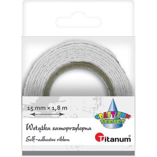 Wstążka Craft-Fun Series koronka bawełniana samoprzylepna 15x1,8 [mm x m] biała Titanum (D12-1)