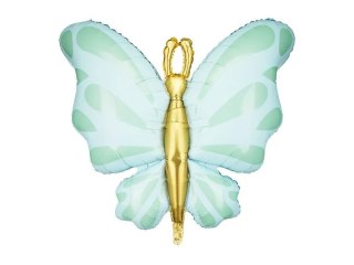 Balon foliowy Motyl, 69x69 cm, miętowy Partydeco (FB248-103)