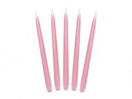 Świeca stożkowa matowa, j. różowy, 24cm (1 op. / 10 szt.) jasny zielony [mm:] 240 Partydeco (SKMAT-081)