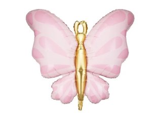 Balon foliowy Motyl, 69x69 cm, różowy Partydeco (FB248-081)