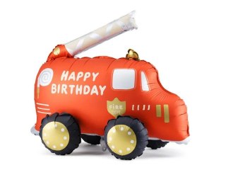 Balon foliowy stojący Wóz strażacki, mix, 67x53 cm Partydeco (FB240)