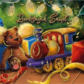 Kartka składana BN KOLEJKA POD CHOINKA kw Henry (5907465667029)