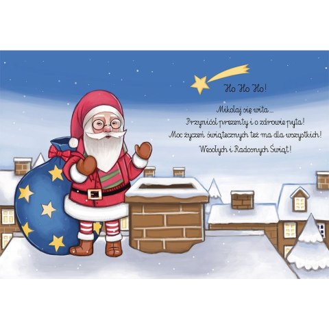 Kartka składana BN MIKOŁAJ W KÓŁKU B6 Henry (5905701480395)