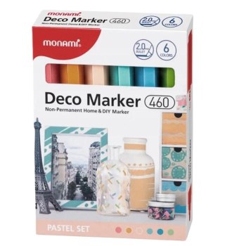 Marker specjalistyczny Deco Marker B 460 pastel 2080001503 wkład mix okrągła końcówka Monami (160-2468)