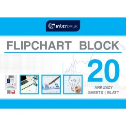 Blok do tablic flipchart Interdruk A1 20k. 80g krata 1000mm x 640mm (FLI20#)