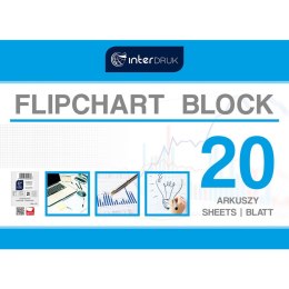 Blok do tablic flipchart Interdruk A1 20k. 80g krata 1000mm x 640mm (FLI20#)