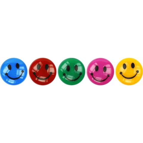 Magnes smiley okrągły mix śr. 29mm Titanum (T-025051) 10 sztuk