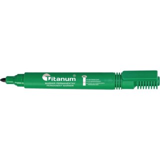 Marker permanentny wkład zielony 2,0mm okrągła końcówka Titanum (PY1026-02)