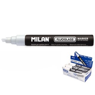 Marker specjalistyczny do szyb fluo wkład biały 2,0-4,0mm Milan (591291012)