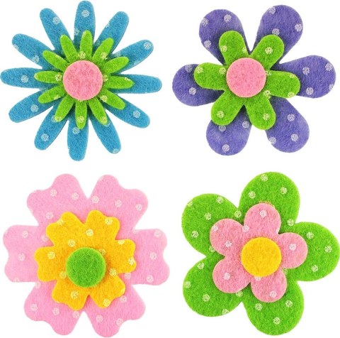 Naklejka (nalepka) Craft-Fun Series filcowa 3D kwiaty Titanum (M-02)