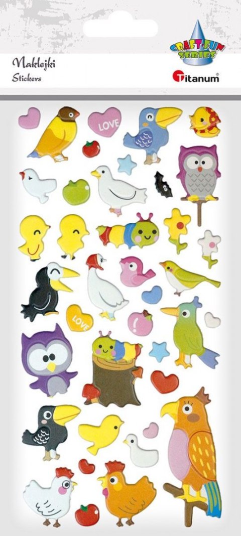 Naklejka (nalepka) Craft-Fun Series wypukłe ptaki Titanum (5056)