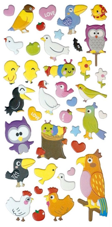 Naklejka (nalepka) Craft-Fun Series wypukłe ptaki Titanum (5056)