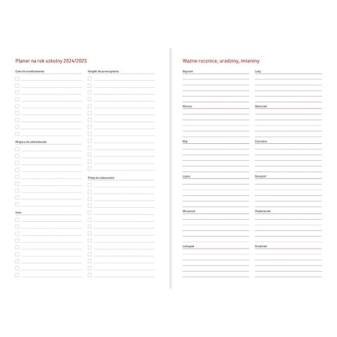 Kalendarz nauczyciela książkowy (terminarz) A5TN060B- 2024/2025 A5 PCV bezbarwny A5 Wydawnictwo Wokół Nas (EKO)