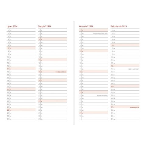 Kalendarz nauczyciela książkowy (terminarz) A5TN060B- 2024/2025 A5 PCV bezbarwny A5 Wydawnictwo Wokół Nas (EKO)