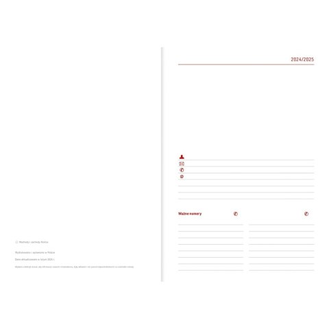 Kalendarz nauczyciela książkowy (terminarz) A5TN060B- 2024/2025 A5 PCV bezbarwny A5 Wydawnictwo Wokół Nas (EKO)