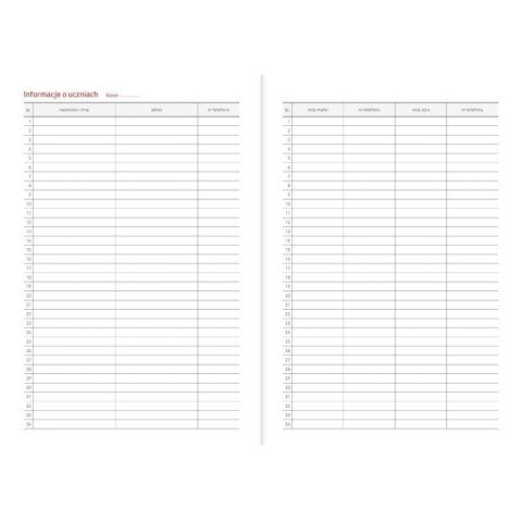 Kalendarz nauczyciela książkowy (terminarz) A5TN060B- 2024/2025 A5 PCV bezbarwny A5 Wydawnictwo Wokół Nas (EKO)