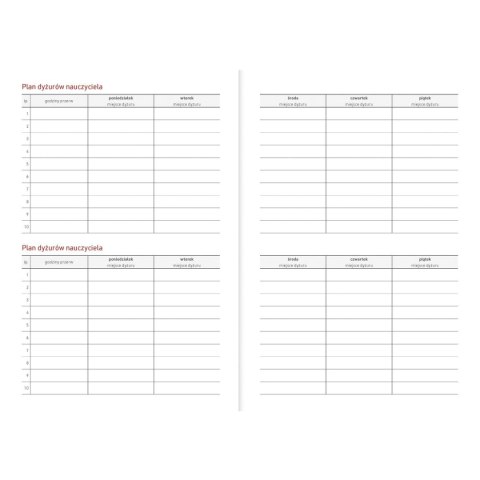 Kalendarz nauczyciela książkowy (terminarz) A5TN060B- 2024/2025 A5 PCV bezbarwny A5 Wydawnictwo Wokół Nas (EKO)