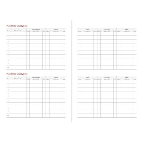 Kalendarz nauczyciela książkowy (terminarz) A5TN060B- 2024/2025 A5 PCV bezbarwny A5 Wydawnictwo Wokół Nas (EKO)
