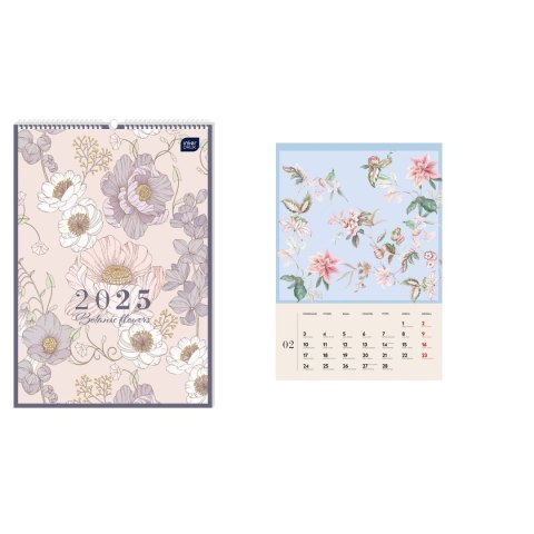 Kalendarz ścienny 5902277358769 BOTANIC NA SPIRALI 380mm x 400mm Interdruk (28X40CM)