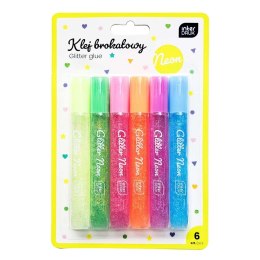 Klej w płynie NEON brokatowy 5902277356796 10,5ml Interdruk (6x10,5ml)