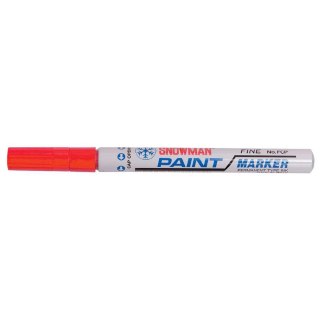 Marker olejowy średni czarwony wkład czerwony 1-1,5mm okrągła końcówka Snowman