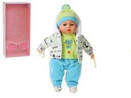 Lalka bobas z polskim dźwiękiem, śpiewa i mówi po polsku, ze smoczkiem; BOX [mm:] 450 Adar (570016)