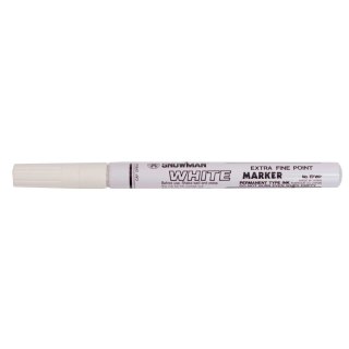 Marker olejowy cienki biały wkład biały 0,5mm okrągła końcówka Snowman