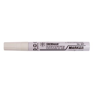 Marker olejowy gruby biały wkład biały 1,5-3,00mm okrągła końcówka Snowman