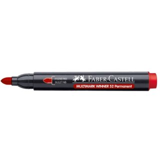 Marker permanentny wkład czerwony okrągła końcówka Faber Castell