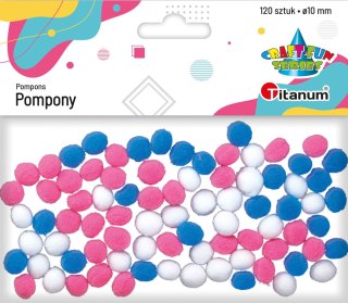 Pompony Craft-Fun Series poliestrowe mix 120 szt Titanum (20TH1020-3)