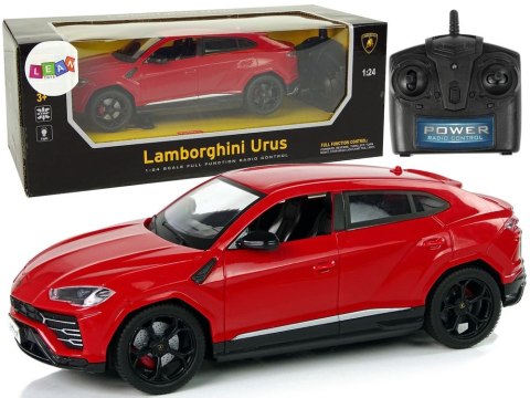 Samochód R/C 1:24 Lamborghini Urus Czerwony 2.4 G Światła Lean (9732)