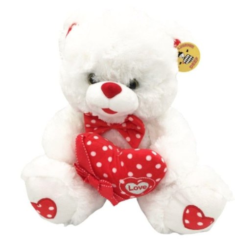 Pluszak miś biały z sercem [mm:] 420 Deef (03806)