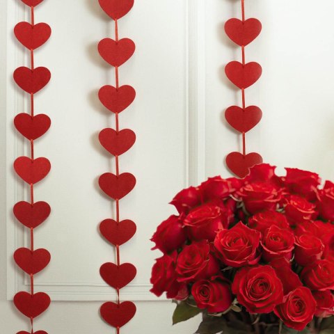 Girlanda pionowa z serduszek 2 m Arpex (WA3896)