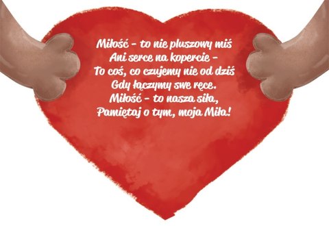 Kartka składana Karnet B6 Walentynki MISIEK B6 Henry (5905701487516)