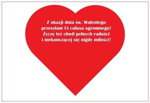 Kartka składana Karnet B6 Walentynki SERCE I PINEZKA B6 Henry (5905701487530)