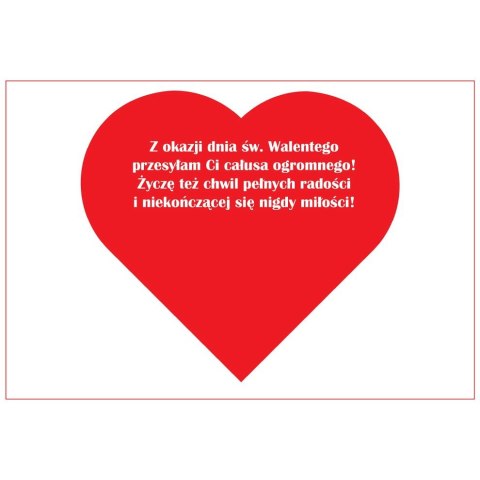 Kartka składana Karnet B6 Walentynki SERCE I PINEZKA B6 Henry (5905701487530)