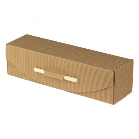 Opakowanie ozdobne Kuferek na butelkę naturalny naturalna [mm:] 75x75x 310 Paw (OP-PK-1)