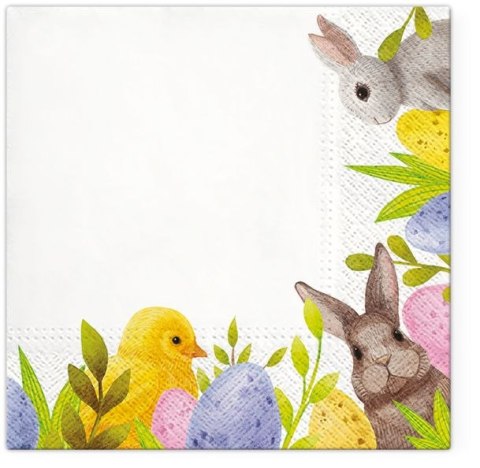Serwetki Tete Bunny Corner różne 100% celuloza [mm:] 330x330 Paw (TL120400)