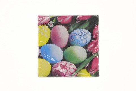 Serwetki Tete Wielkanoc mix nadruk bibuła [mm:] 330x330 Paw (TL121800)
