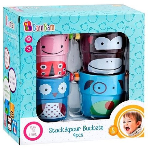 Zabawka do kąpieli wiaderka 4 sztuki Bam Bam (453700)