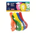 Balon gumowy Z NADRUKIEM 5 szt mix 300mm 12cal Godan (GS110/1)