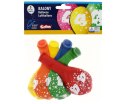 Balon gumowy Z NADRUKIEM 5 szt mix 300mm 12cal Godan (GS110/4)