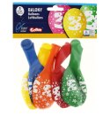 Balon gumowy Z NADRUKIEM 5 szt mix Godan (GS110/3)