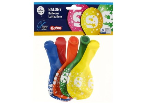 Balon gumowy Z NADRUKIEM 5 szt mix Godan (GS110/9)