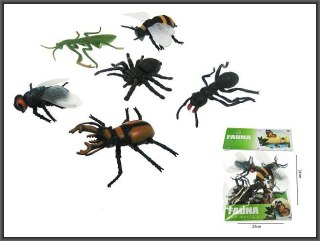 Figurka Insekty pajęczaki 10cm 6sztuk Hipo (HHZ21)