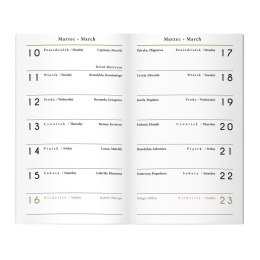 Kalendarz książkowy (terminarz) 5902277358684 9x15,5 kieszonkowy 90mm x 155mm Interdruk (64 STRONY)