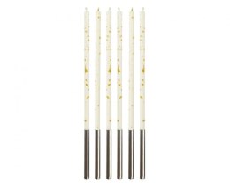 Świeczka urodzinowa Milenium, białe, wys. 16.5 cm, 6 szt. Godan (7C-SUMB)