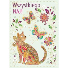 Kartka składana KOT LATO B6 Henry (5905701484058)