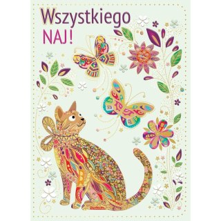 Kartka składana KOT LATO B6 Henry (5905701484058)